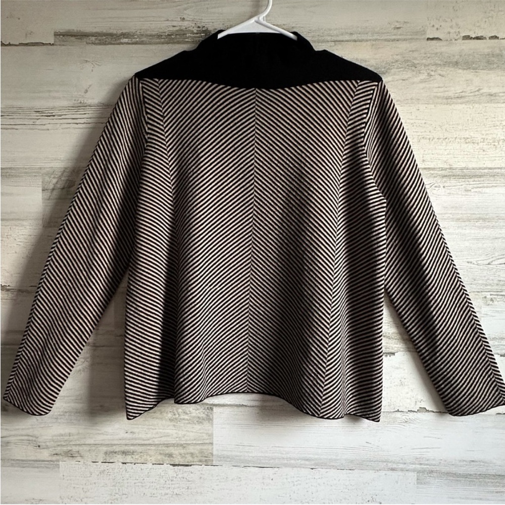 COS 100% Wool Mock Neck Herringbone Sweater